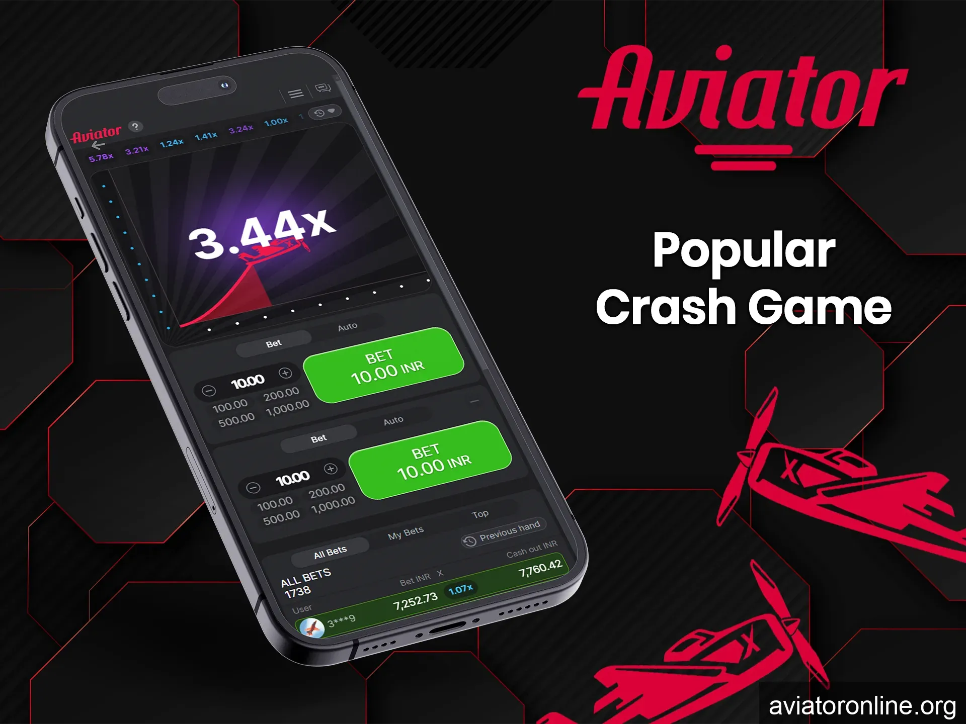 Aviator app is one of the most popular games of this genre.