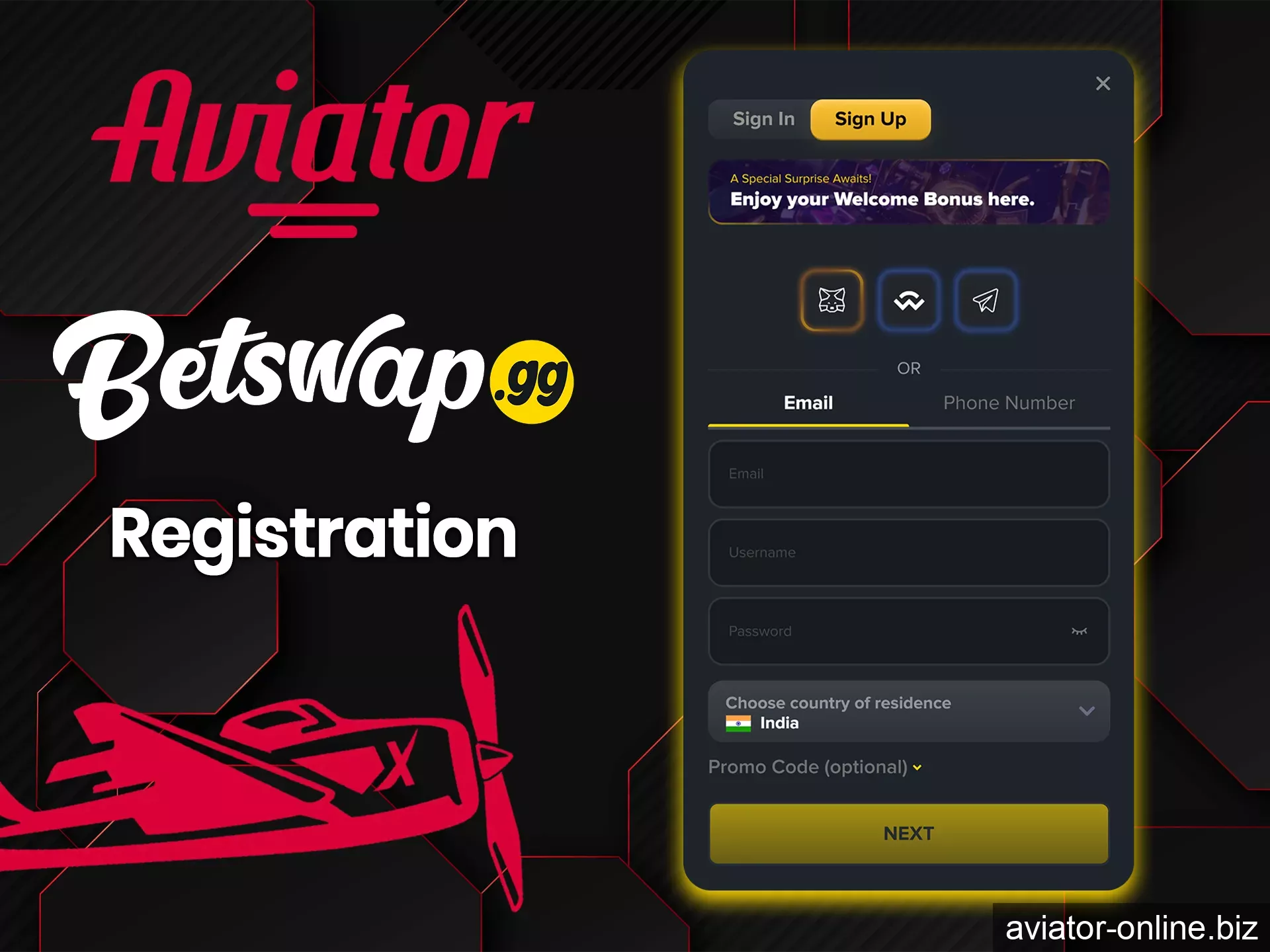 Sign up at Betswap to take flight with Aviator.