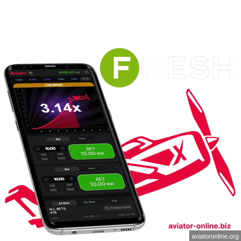 In our Fresh Casino mobile application you can play Aviator.
