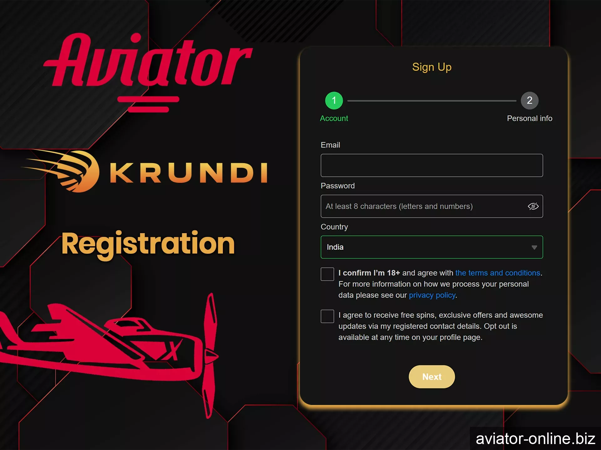 Signing up for Krundi involves a few simple steps.