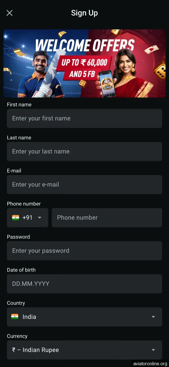 Register with Leon to begin your Aviator journey.
