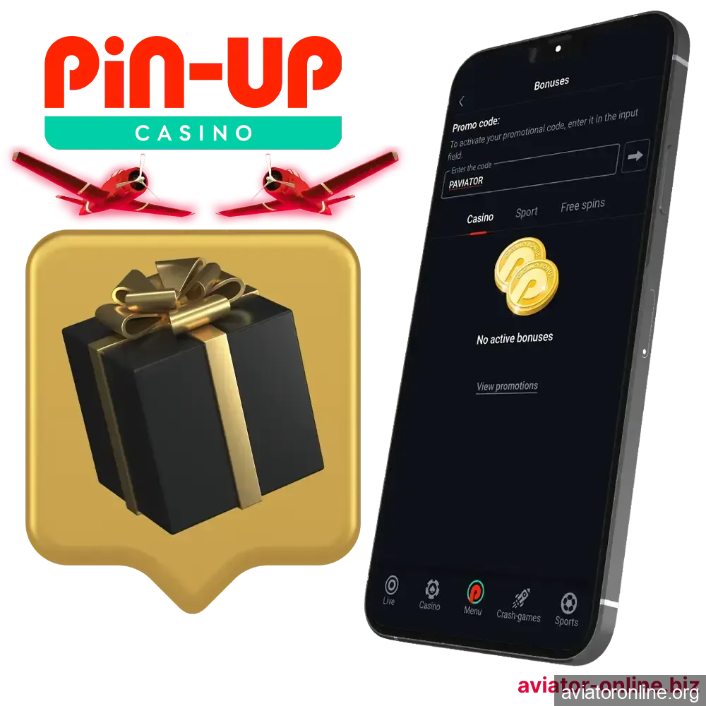 Play Aviator with Pin Up using promo code.