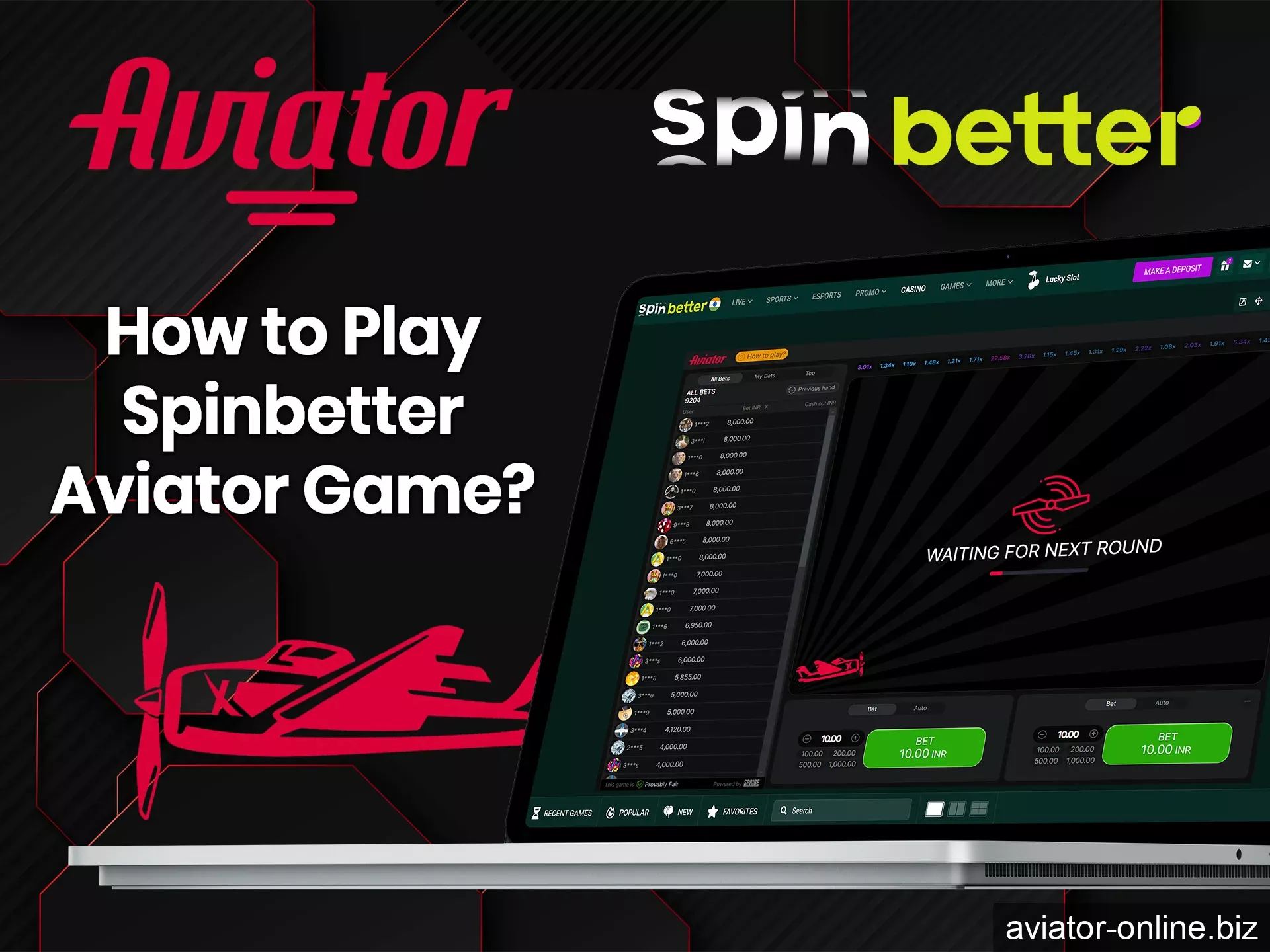 Read the instructions on how to go on an Aviator trip at Spinbetter.