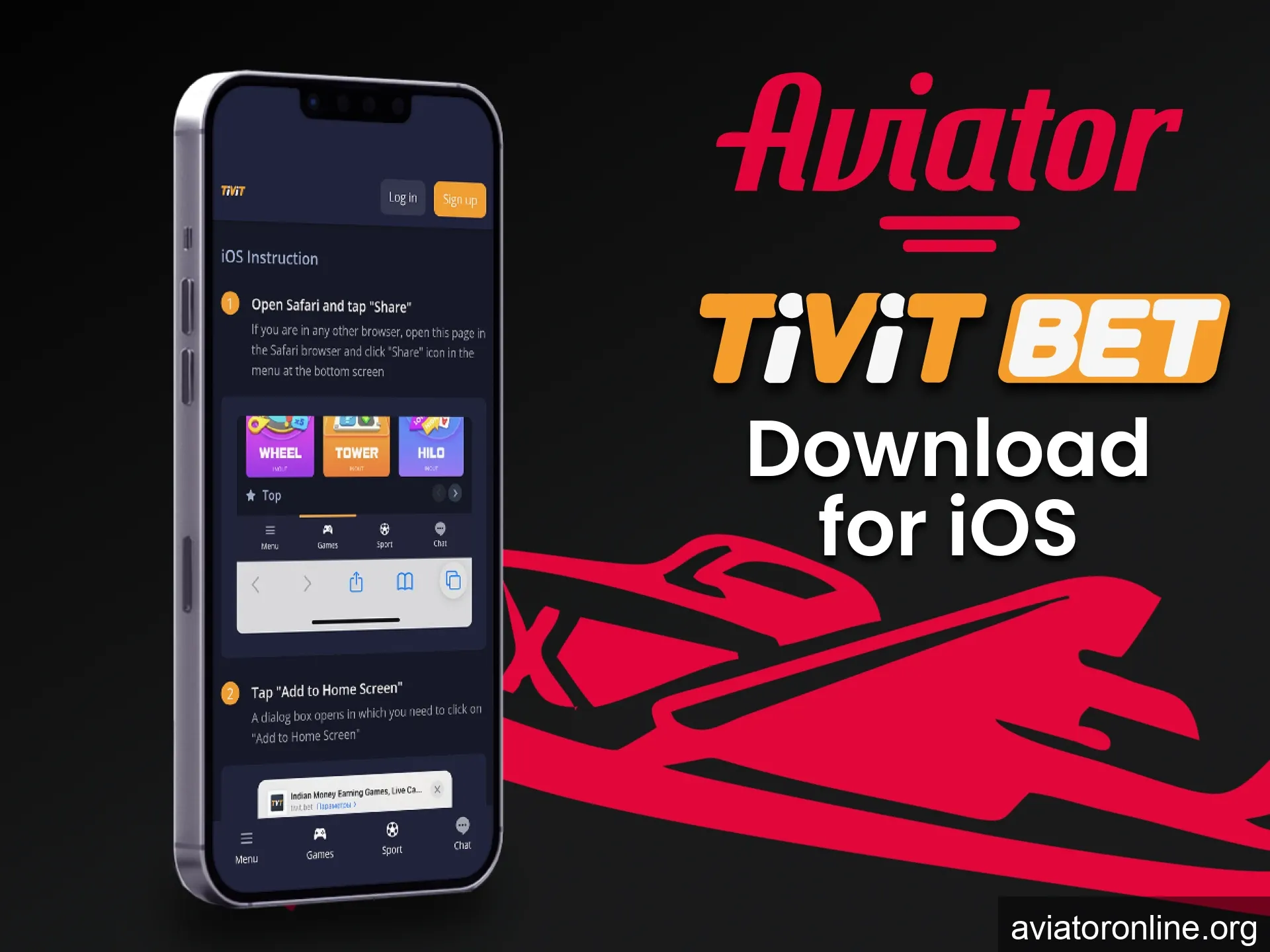 Download the Tivitbet app for iOS.