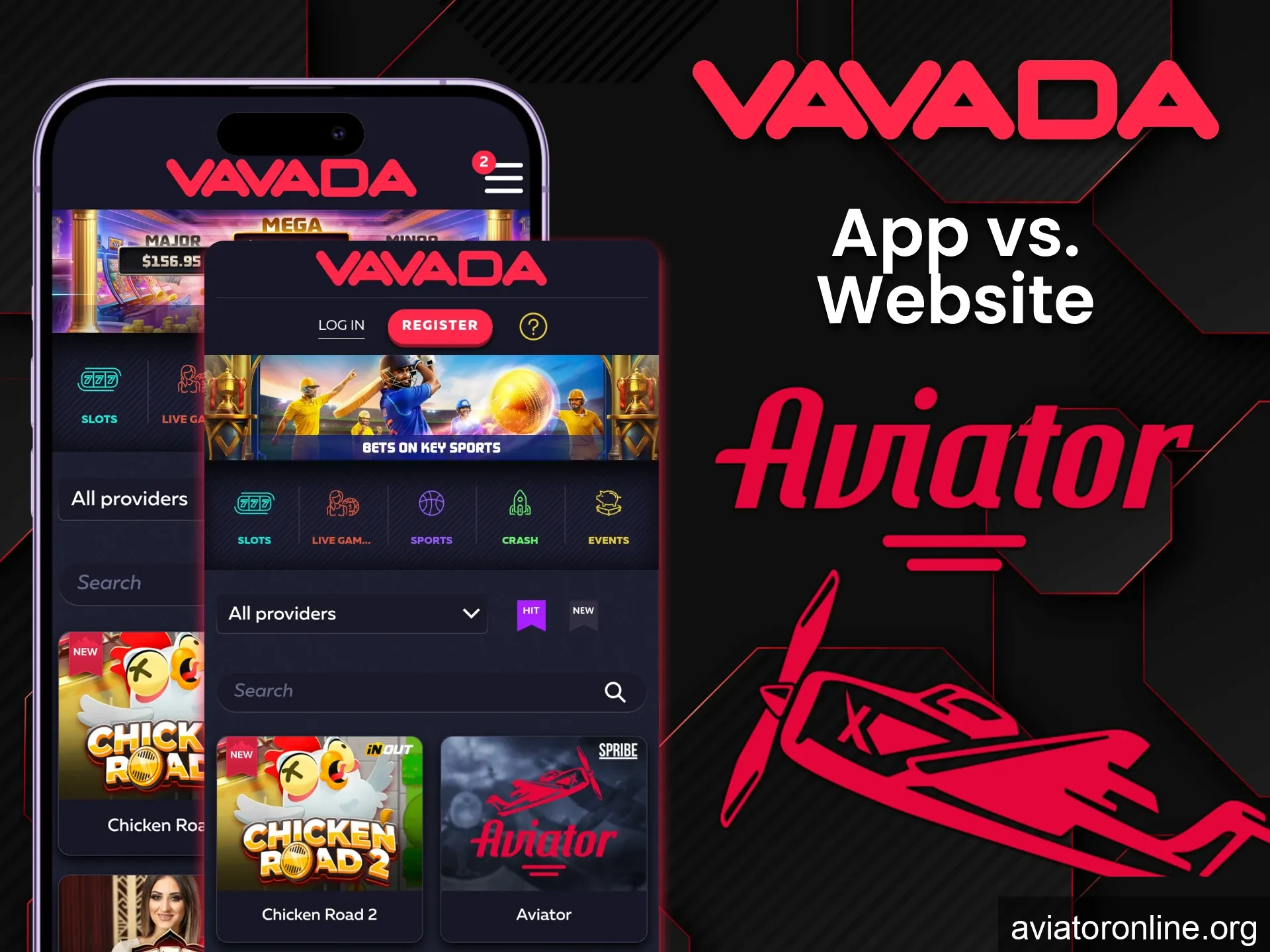 Play Aviator in the Vavada app or website.