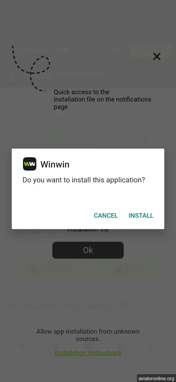 Install the WinWin app for Android.