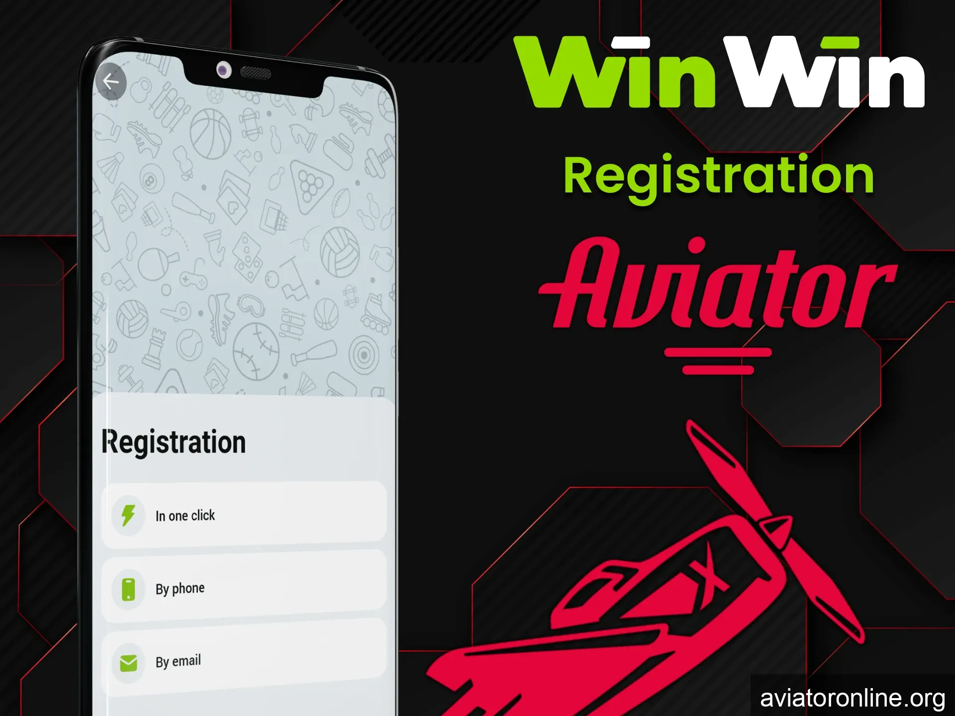 Register in the WinWin app to play Aviator.