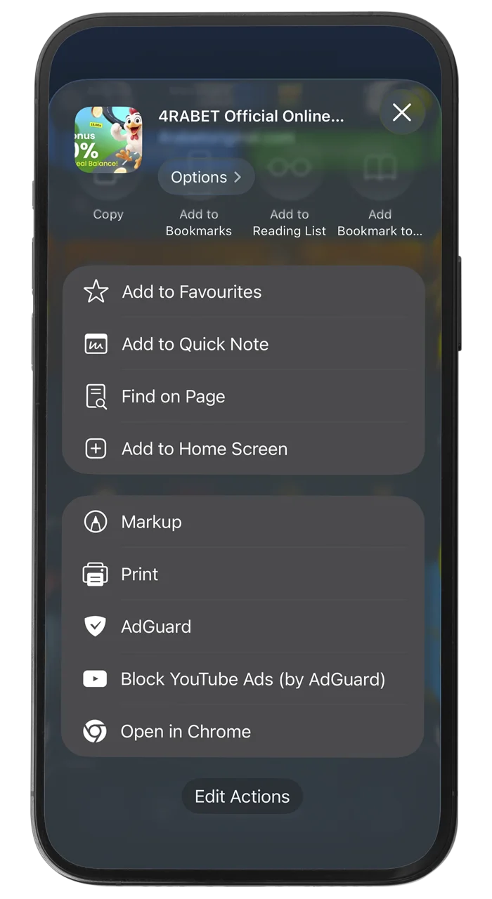 Start the installation process for the Aviator game app on your iOS device.
